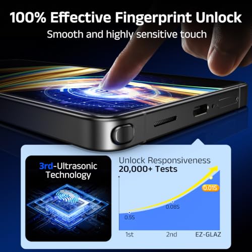 Image of EZ-GLAZ-4 Pack for Samsung Galaxy S26 Ultra Screen Protector [6.9 inch], Fingerprint Unlock, 9H Tempered Glass, Scratch Resistant, with Installation Box, Bubble-Free, HD Clear, Case Friendly