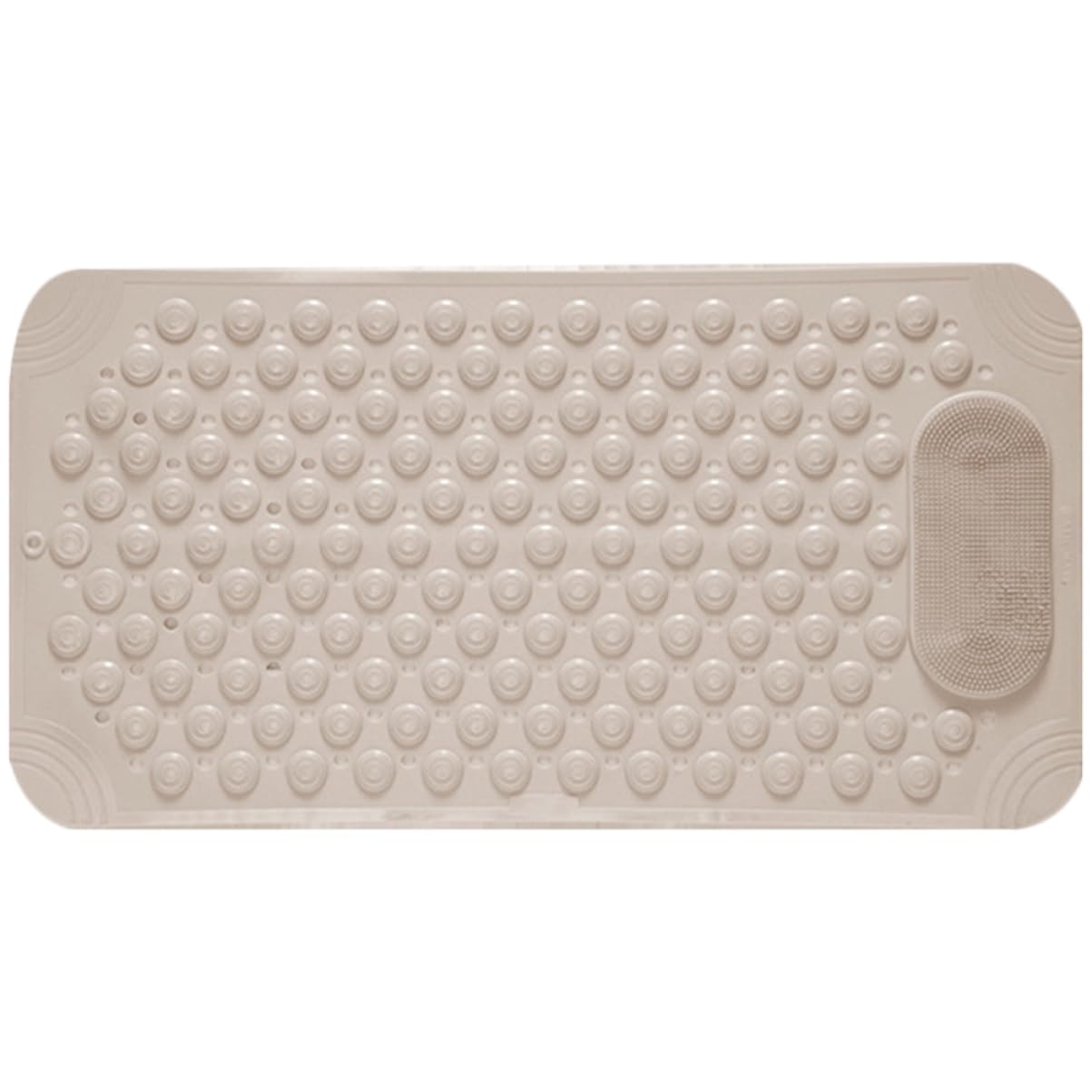 Alfombra Antideslizante de Baño Beige PVC con Ventosas