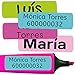 50 Etiquetas Adhesivas Personalizadas para marcar objetos, libros, fiambreras, etc. Medida 6 x 2 cm. Color 9