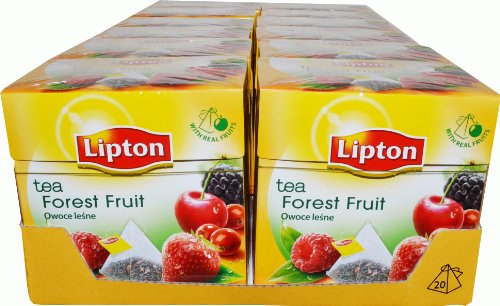 Lipton Pyramids Forest Fruit Té Negro, 20 bolsitas - bolsas de té - 12 unidades Cover