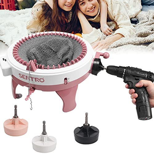 Adaptador para máquina de tejer Sentro, adaptador de mango de punto rápido para máquinas de tejer Sentro 22/40/48, con adaptador de mango de broca de acero hexagonal Cover