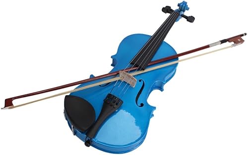 Miniatura 5 de Juego de violín acústico 44, hecho a mano, violín acústico para estudiantes, paquete para principiantes, estuche de transporte, arco y colofonia