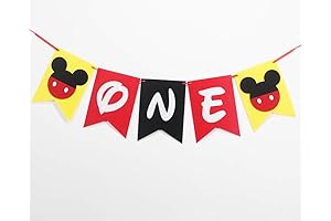 Adorable Mickey Mouse Highchair Banner for Memorable 1st Birthday Celebrations