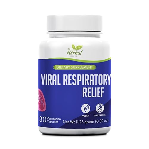 Respiratory Wellness Support Supplement – Herbal Formula for Easy Breathing and Upper Respiratory Health – 100% Natural