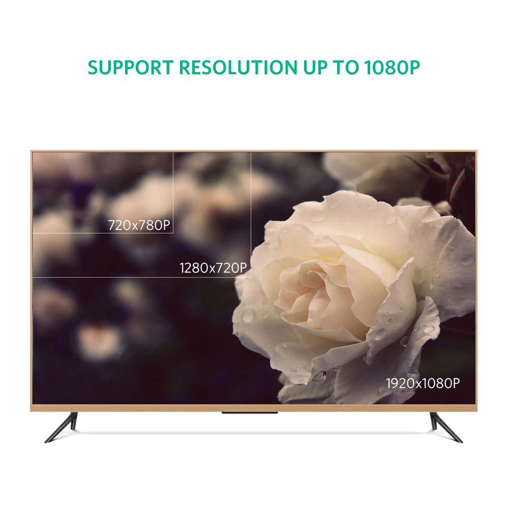 AKT Kabel VGA, zagięty 90 stopni kabel VGA, obsługuje 1080p, kompatybilny z komputerem, odtwarzaczem, telewizorem, monitorem (3M), 90°, DOWN