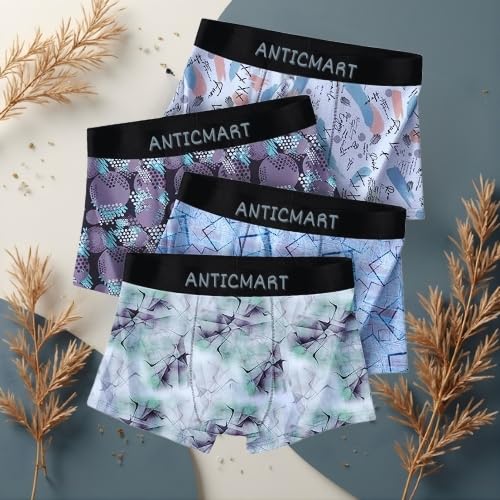 Image of Men's Airsoft Anti-Bacterial Trunks (Pack of 4) | Breathable Nylon | Sweat-Wicking Comfort | Everyday Regular Fit