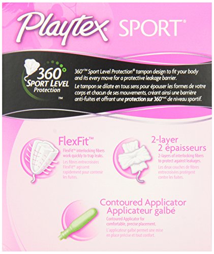 Image of Playtex Sport Tampons, Fresh Scent Super Absorbency, 18 Count (Pack of 2)