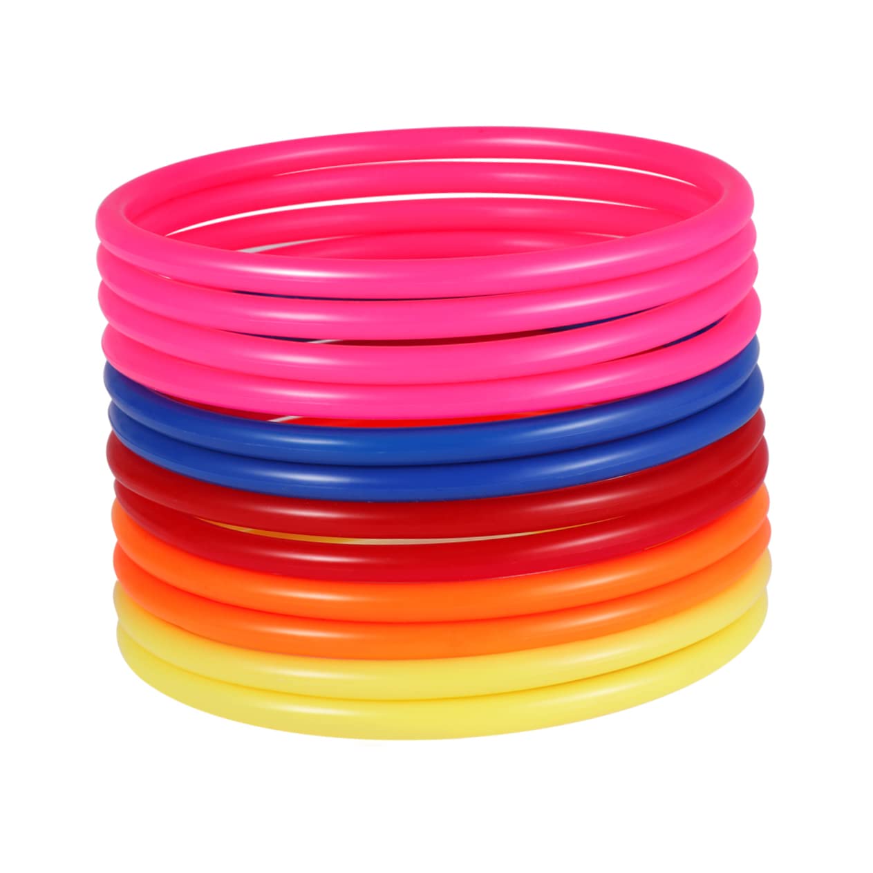 Garneck Educational Exercise Toy 32pcs Plastic Toss Rings Bottle Toss Carnival Game for Boys and Girls Hand Eye Coordination Random