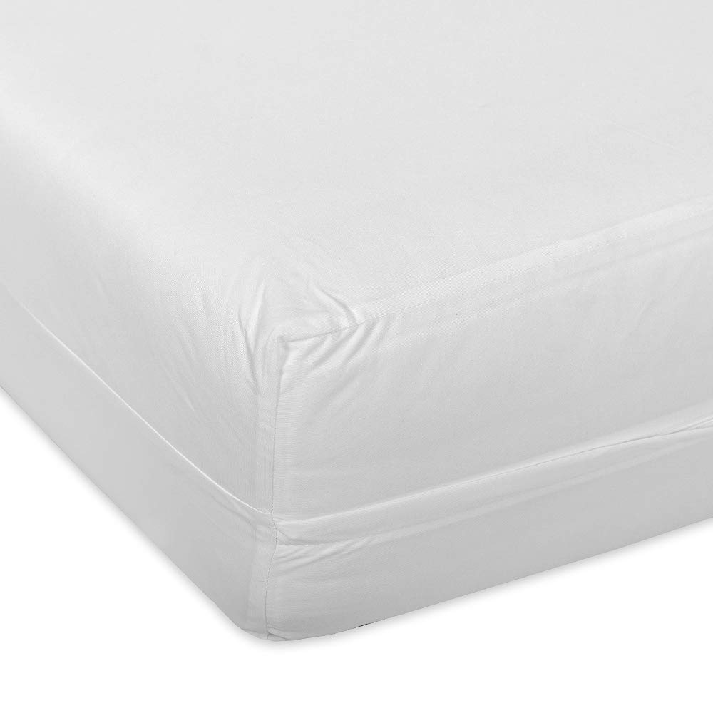 Fully Encased Waterproof Anti-Bed Bug Mattress Protector - Double (135x190x25cm) Optical White