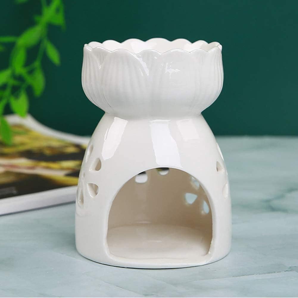 Ceramic Candle Holder/Wax Heater Large Aromatherapy Diffuser for Essential Oil Burner for Living Room Balcony Meditation Spa Yaga A (A)