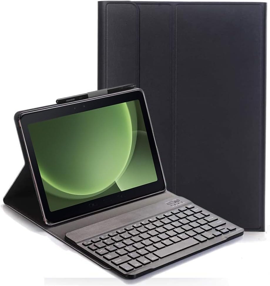 YHFZR Funda Teclado Español Ñ para Samsung Galaxy Tab Active 4 Pro 10,1'' SM T636B/T630, Español Slim Teclado Keyboard Case con Magnético Desmontable Inalámbrico Bluetooth, Negro