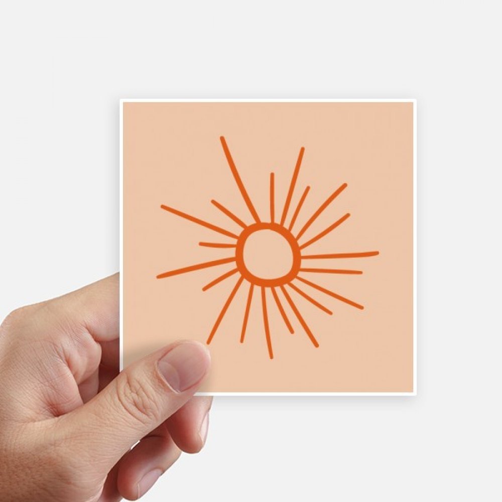 Autocollant carré Peinture Soleil multicolore de 10 cm pour customisation