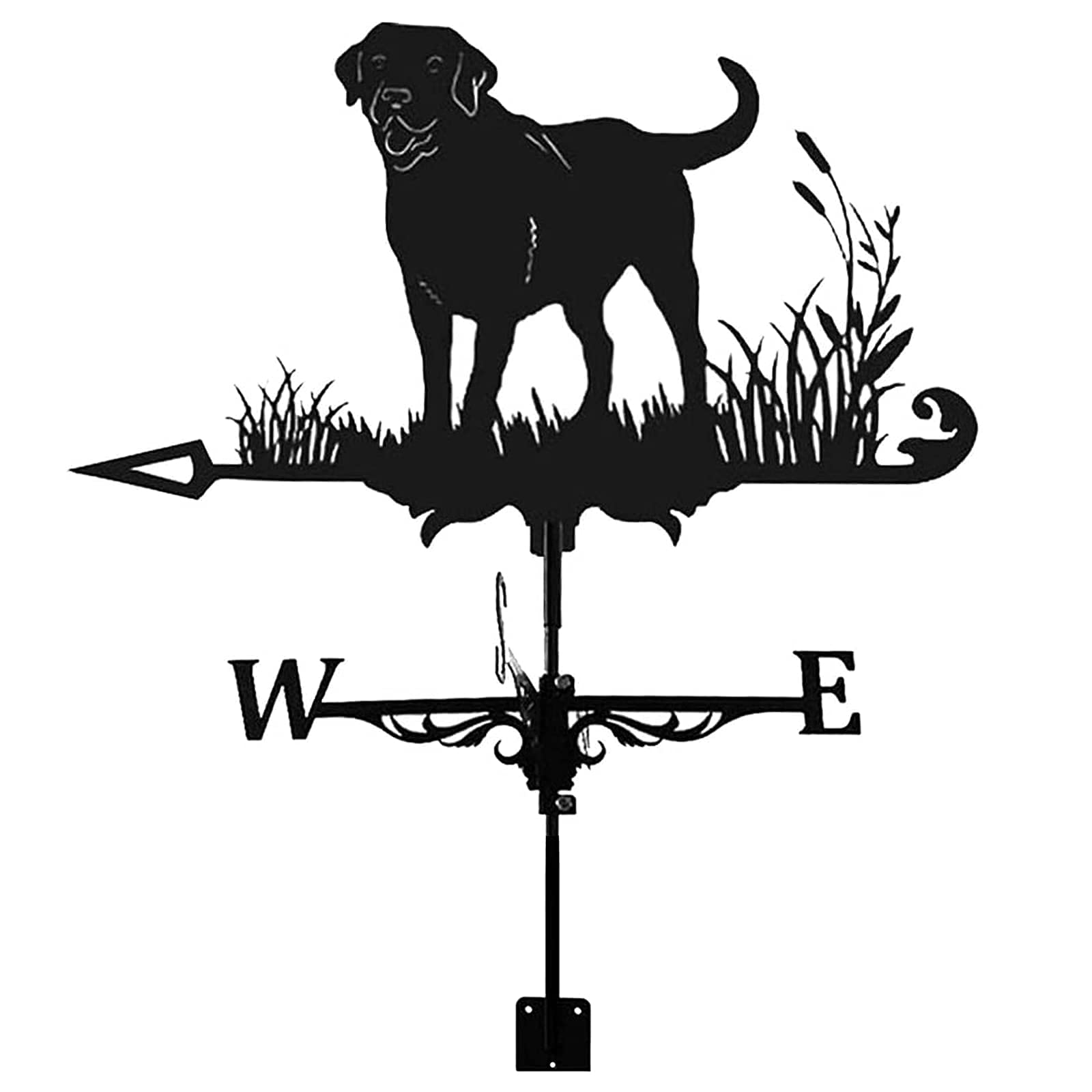 Wind Vane House Decor Roof Weather Vane Garden Mount Yard Decoration Stainless Steel Weathervane Farm Retro Durable Outdoor Yard Measuring Tool - Labrador