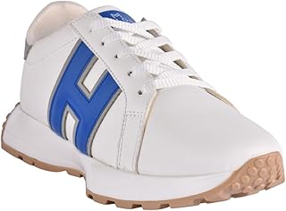 Melouk womens Stitched Details Comfy Sneakers-Blue Hiking Shoe