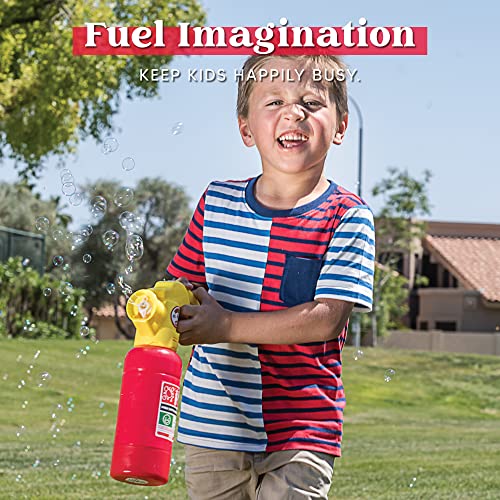 Automatic Bubble Maker Fire Extinguisher Bubble Blower Machine with Bubble Solution (230 ml) for Kids, Indoor and Outdoor Play, Summer Themed Party and Birthday Gift