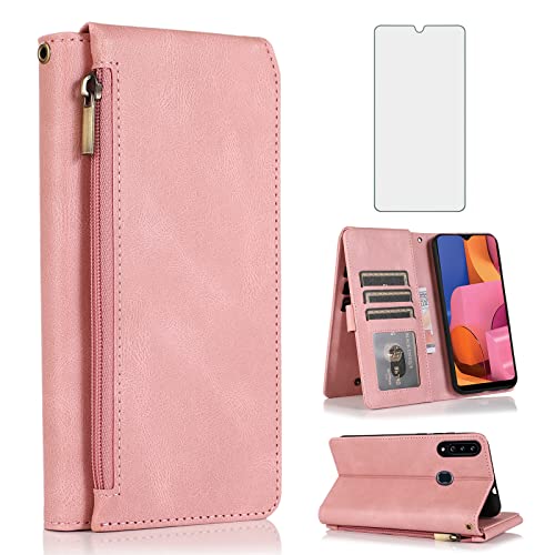 Coque Samsung Galaxy A20S Asuwish rigide Or Rose housse de protection mince