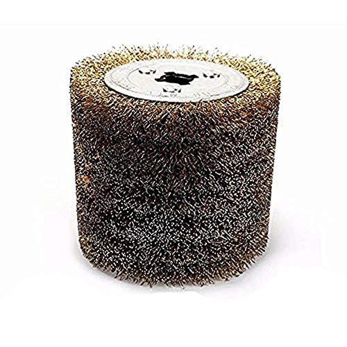 120x105mm Wire Drawing Flap Polishing Burnishing Wheel Grinding Abrasive Tool for The Surface Treatment of Stainless Steel, Aluminum, Copper and other Metal Products 0.3mm Wire