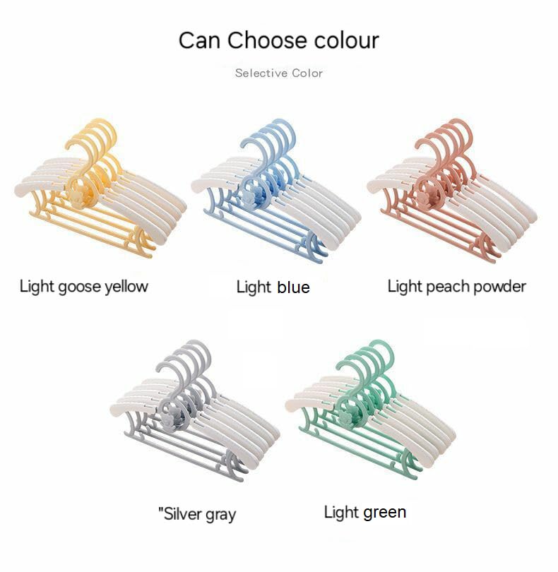 Maaghi Telescopic Adjustable Extendable Anti Slip Resin Hanger with Hooks for Infants and Adults Clothes Wardrobe Rack (Light Green1,Pack of 10) 3