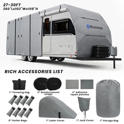 Bootee 27-30 Ft Travel Trailer RV Camper Cover by Bootee - Used condition - Image 8