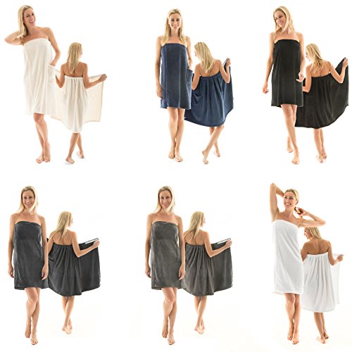 CelinaTex Samoa Saunakilt voor dames, L/XL, antraciet, microvezel, saunakilt koraal, fleece, saunajas, saunahanddoek - Image 3