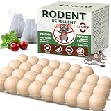 Rodent Repellent 34 Balls, Peppermint Oil Mouse Repellent Indoor & Outdoor Use, Natural Moth Balls for Rodent Mice Repellent for Home, Garage, Car, RV & Garden