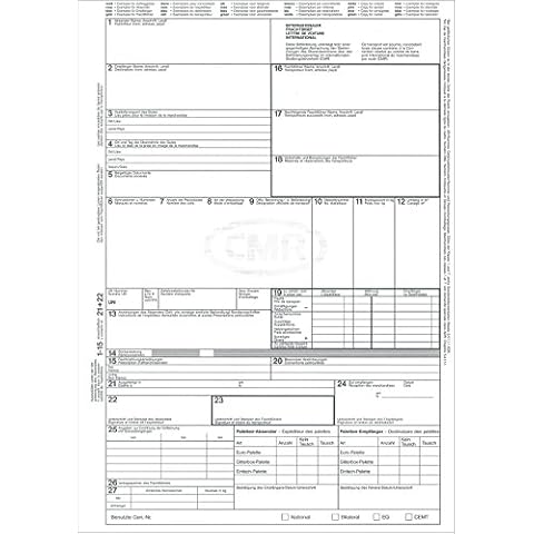 RNK 2100L - Carta internacional de transporte (CMR), 4 hojas Cover