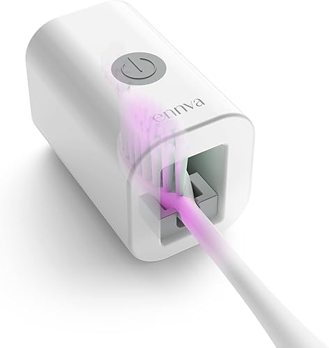 ennva UVC Estuche desinfectante para cepillo de dientes, esterilizador para cepillo de dientes, desinfectante rápido, recargable y portátil, se