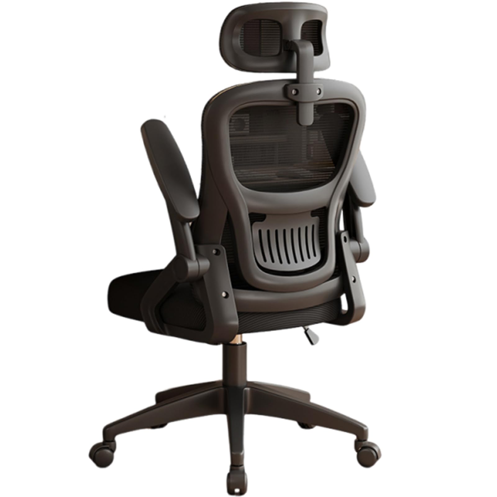 Chaise de bureau ergonomique inclinable avec dossier maille pivotant 360