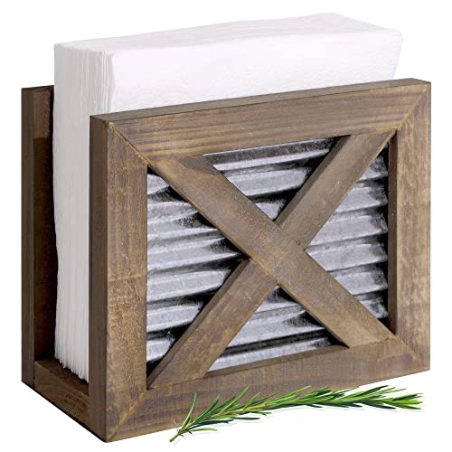 Autumn-Alley-Farmhouse-Napkin-Holder-Classic-Barn-Door-Motif-with-Galvanized-Metal-Durable-Rustic-Napkin-Holder-for-Farmhouse-Kitchen-Decor Autumn Alley Farmhouse Napkin Holder Classic Barn Door Motif with Galvanized Metal Durable Rustic Napkin Holder for Farmhouse Kitchen Decor