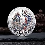 Good Luck to You Chinese Traditional Dragon Phoenix Coin, Lottery Ticket Scratcher Tool - Good Luck Chinese Challenge Coin for Office Fortune