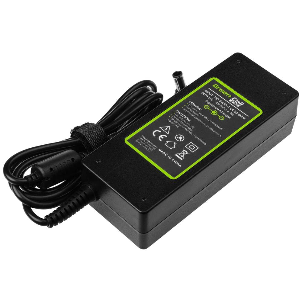 Green Cell Zasilacz do Sony Vaio PCG-61211M PCG-71211M PCG-71811M PCG-71911M Fit 15 15E SVF152A29M laptopa z kablem zasilającym w zestawie (19.5V 4.7A 90W), Czarny