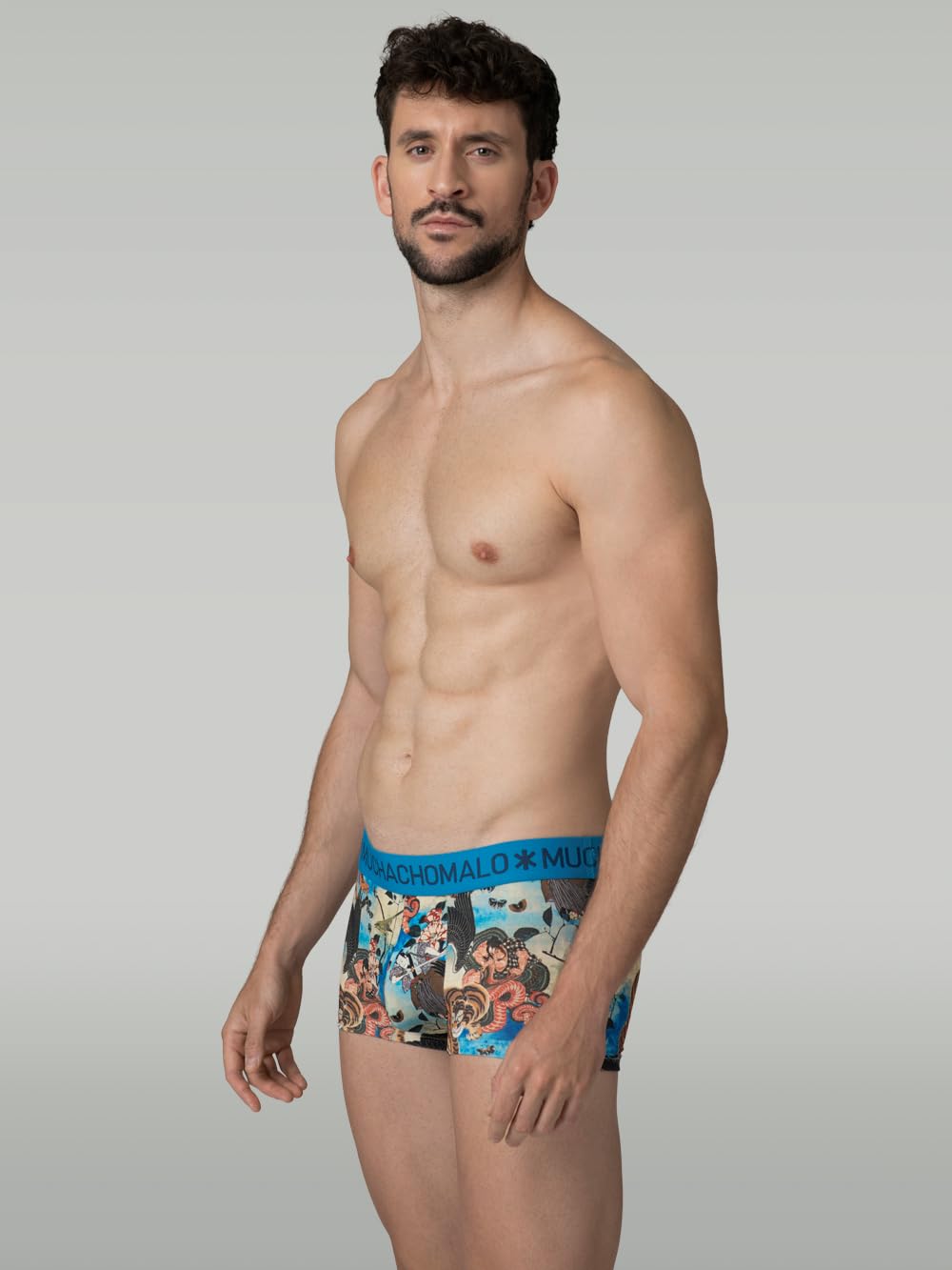 Muchachomalo Uomo Trunks 3-Pack, Fantasia, Cotone, Fascia Elastica