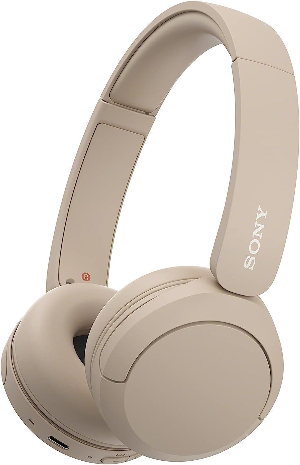 Sony WH-CH520 Wireless Bluetooth Headphones – up to 50 Hours Battery Life with Quick Charge, On-ear style – Beige