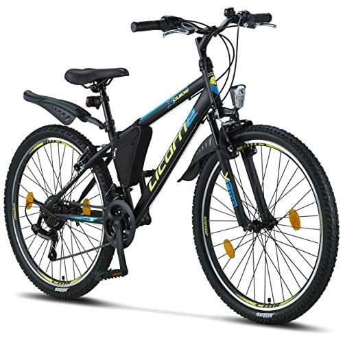 Licorne Bike Guide Premium Mountainbike in 26 Zoll - Fahrrad für Mädchen, Jungen, Herren und Damen - 21 Gang-Schaltung - Schwarz/Blau/Lime 5 Licorne Bike Guide Premium Mountainbike in 26 Zoll - Fahrrad für Mädchen, Jungen, Herren und Damen - 21 Gang-Schaltung - Schwarz/Blau/Lime