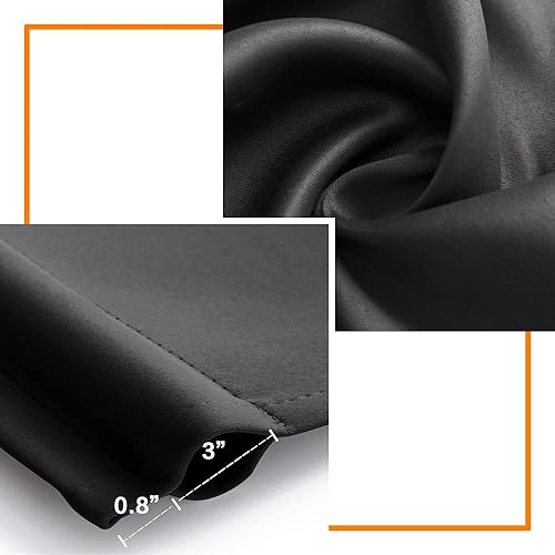 Miniatura 8 de Cortinas extra anchas opacas para ventanas pequeñas de dormitorio, 2 paneles de tamaño inusual con aislamiento térmico, bloquean el sol, cortinas y