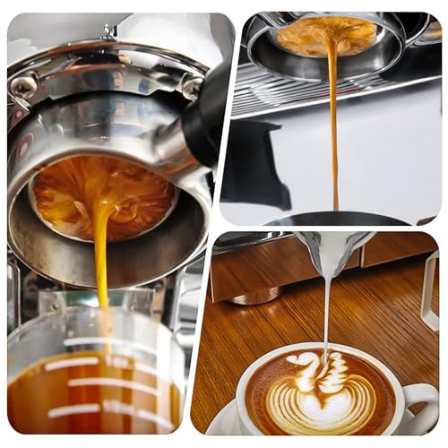 54mm Bottomless Portafilter - with Stainless Steel Filter Basket, Compatible with Breville Barista Pro, Bambino Plus, Barista Express Impress, Infuser, Barista Touch, Duo-Temp Pro & Bambino (Black)