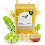 Veda Naturals Amla Beeren Pulver (120g) - Indische Stachelbeere – Amalaki Extrakt (Embilica officinalis) rein und natürlich Superfood - Ayurveda - Laborgeprüft