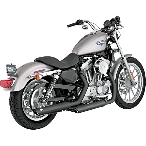 Vance & Hines Twin Slash Round Silenziatori Slip-On - Nero