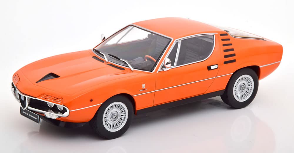 KK Scale Modellino Auto da Collezione Alf. Rom. Montreal Arancione 1970, Scala 1:18, Diecast Model Car