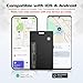 [2026 New] Dual Platform(Both iOS&Android) Rechargeable Air Tags Wallet Tracker Card, Slim Wallet Finder, Compatible with Apple Find My & Google's Find Hub, Item Locator, Wireless Charge, Key Finder