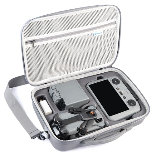 Skyreat Mini 5 Pro Case PU Leather Hard Carrying Case Compatible with DJI Mini 5 Pro Fly More Combo RC 2 Display Controller Drone Batteries ND Filters & Accessories