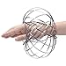 Price comparison product image SHATCHI Infinity Arm Spring Slinky Juggle Dance 3D Magic Flow Ring Stainless Steel Hand Fidget Spinner Interactive Kinetic Decompression Toys for Kids Adults, Silver