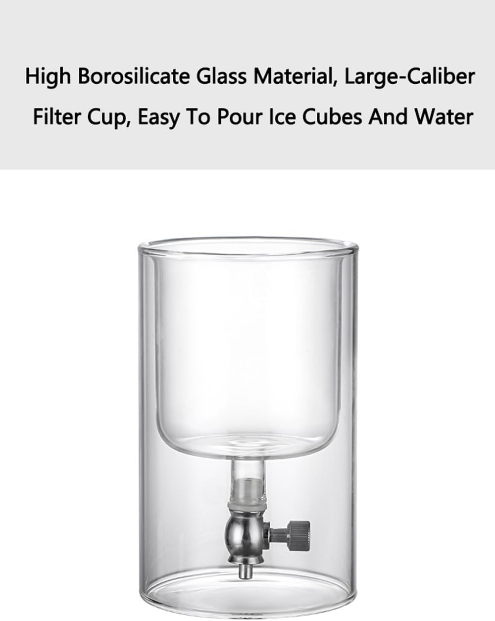 Cold Brew Coffee Maker Glass Slow Steep Drip Coffee Maker, 500ml Iced Pour Over Coffee Maker Cold Brewer for Coffee Bar Accessories