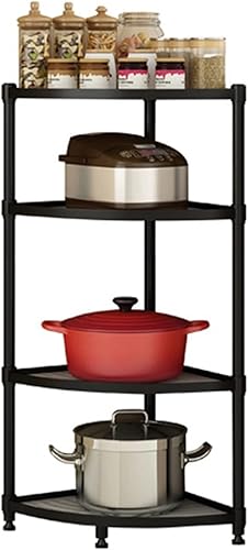 Miniatura 9 de Shelves Storage Cart Kitchen Corner Shelf Rack Stainless Steel Triangle Corner Pot Rack Floor Multi-layer Pot Rack Home Storage Rack Artifact 6