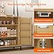 Lifewit 126 cm Küche Pantry Aufbewahrungsschrank mit Rattan Türen&justable Regale, Mikrowelle Stand Kaffee Bar Schrank für Esszimmer, Wohnzimmer, natürlich