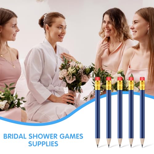 DIVINA VITAE 24 Pcs Mini Blue Golf Pencils with Rubbers on End, HB Graphite, Perfect for School Office, Wedding Party Bags - Image 4