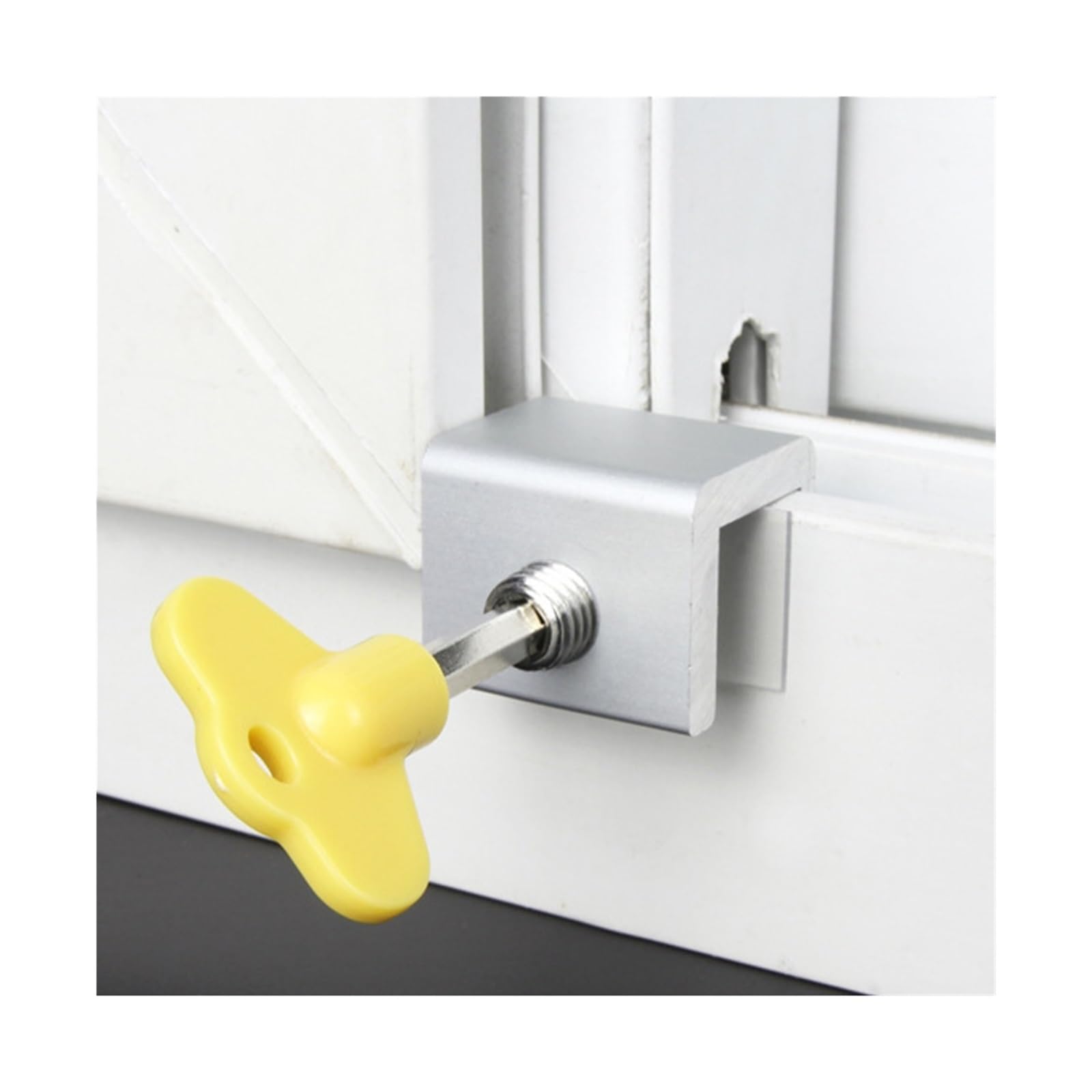 Verrous de porte et de fenêtre coulissante avec clé, verrous de sécurité réglables pour la sécurité de la maison, installation facile, verrous de fenêtre durables pour une protection supplémentaire