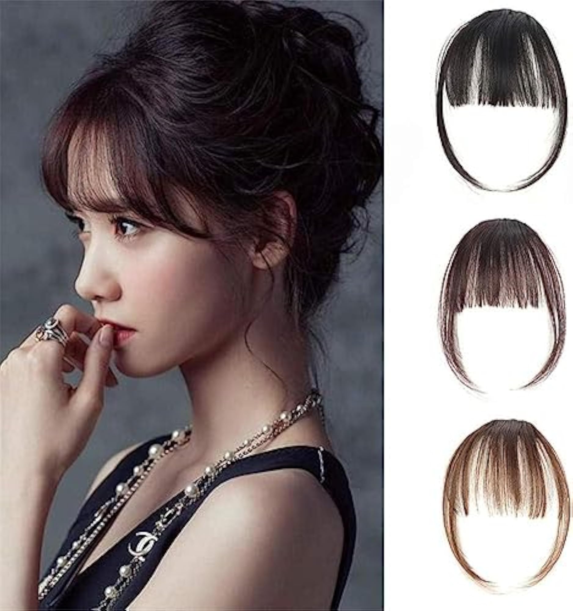Synthetic Clip-In Front Bangs Hair Extension for Women