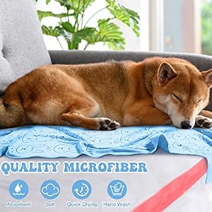 8 Pcs Dog Drying Towels Bulk 55'' x 28'' Pet Grooming Towels Absorbent Microfiber Dog Bath Towels Quick Drying Puppy Bathing Towel for Small Medium Large Dogs Cats Pets Bathing Grooming (Blue)