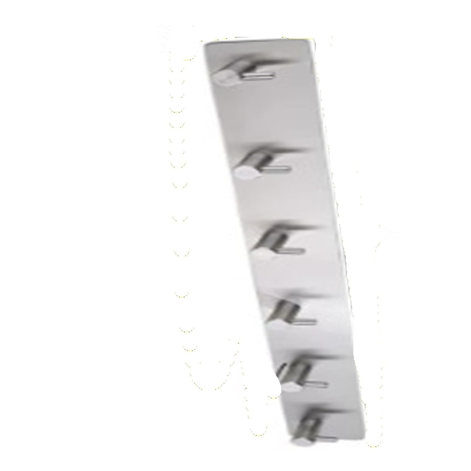 Whegavgko Silver-6Hook Stainless Steel 3M Self-Adhesive Hook, Wall Door Hook, Robe, Tea Towel(Silver-6Hook)